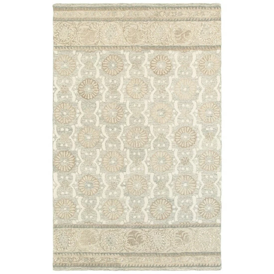 Wholesale β Copper Grove Lalemant Blooming Ash/ Sand Handcrafted Wool Area Rug Ash/sand π