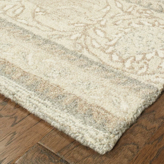 Wholesale β Copper Grove Lalemant Blooming Ash/ Sand Handcrafted Wool Area Rug Ash/sand π - Image 6