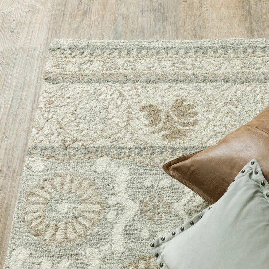 Wholesale β Copper Grove Lalemant Blooming Ash/ Sand Handcrafted Wool Area Rug Ash/sand π - Image 8