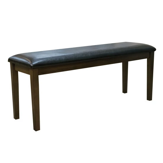 Best Sale βοΈ Copper Grove Khamir Traditional Dark Brown Dining Bench With Black Upholstery π - Image 2