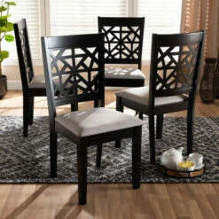 Wholesale 𧨠Copper Grove Baguia Cushioned Armless Dining Chairs (Set Of 4) Grey π