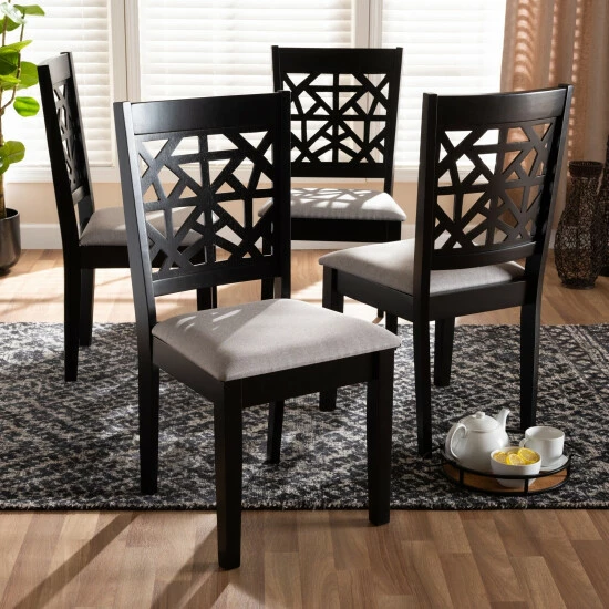 Wholesale 𧨠Copper Grove Baguia Cushioned Armless Dining Chairs (Set Of 4) Grey π