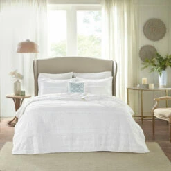 Hot Sale 🛒 Copper Grove Burwell White Coverlet Set ⭐
