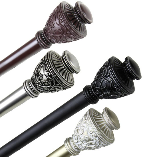 New π Copper Grove Vayk Adjustable Curtain Rod (1 In. Dia.) Satin Nickel π