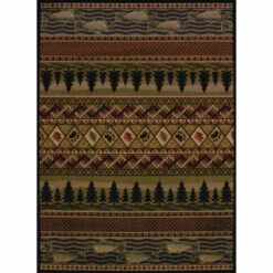 Buy 🥰 Copper Grove Bighorn Fish & Paws Area Rug Multi ❤️
