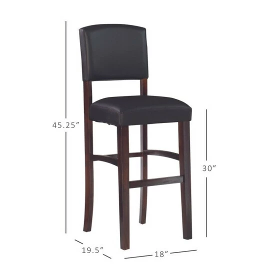 Best reviews of π Copper Grove Amravati Faux Leather 30-inch Espresso Bar Stool π - Image 2