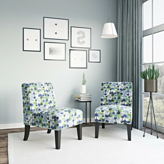 Best deal ✔️ Copper Grove Durbuy Upholstered Armless Chairs (Set Of 2) Orange Multi Beehive ✨ - Image 6