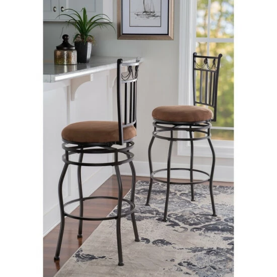 Buy π Copper Grove Olympia Brown Upholstered Powder-coated Bar Stool π