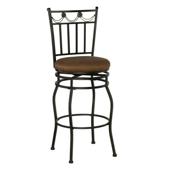 Buy π Copper Grove Olympia Brown Upholstered Powder-coated Bar Stool π - Image 2