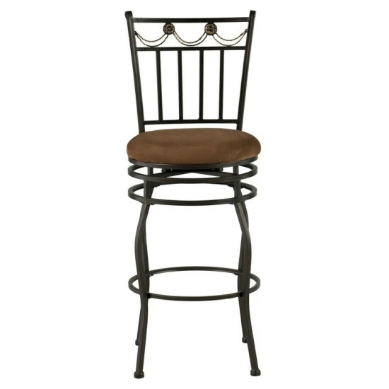 Buy π Copper Grove Olympia Brown Upholstered Powder-coated Bar Stool π - Image 3