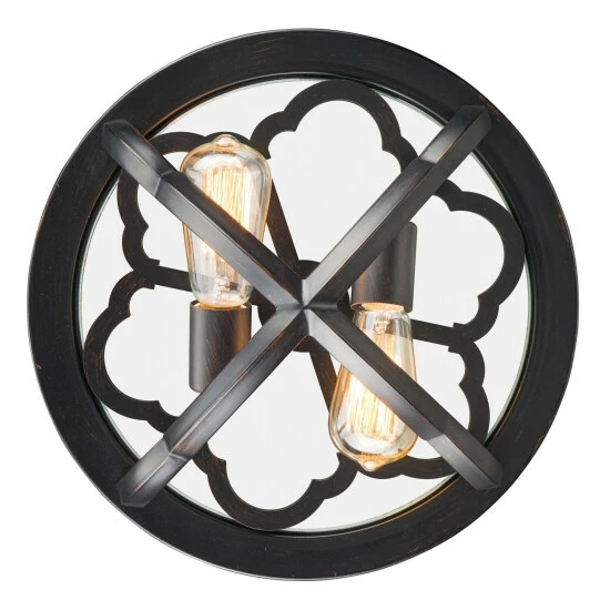 Best Sale β€οΈ Copper Grove Masis 2-light Flush-mount Light Fixture Pewter π - Image 2