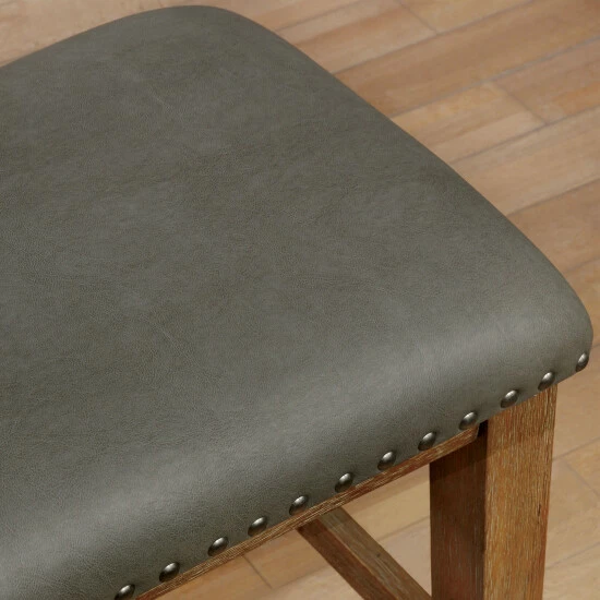 Budget π€© Copper Grove Zadar Rustic Faux Leather Barstool (Set Of 2) Dark Walnut π - Image 3