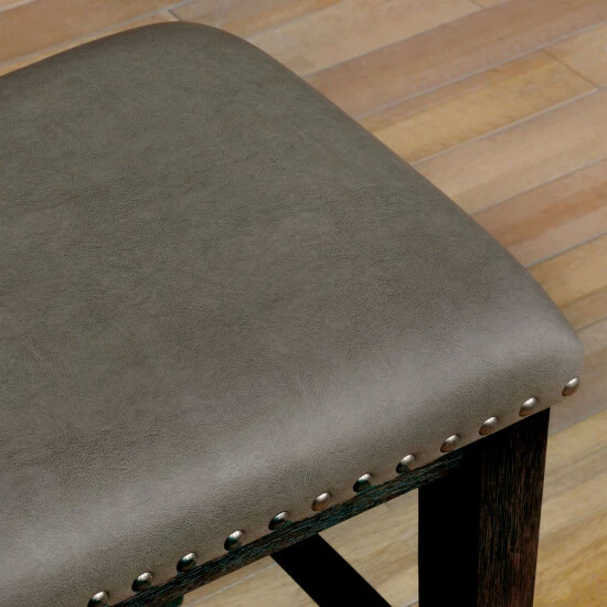 Budget π€© Copper Grove Zadar Rustic Faux Leather Barstool (Set Of 2) Dark Walnut π - Image 4