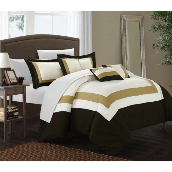 Brand new π₯° Copper Grove Minesing Gold/Brown/White 10-piece Bed In A Bag With Sheet Set π