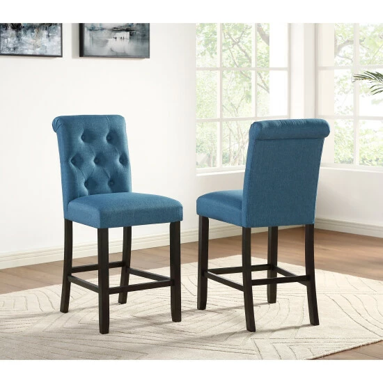 Budget π Copper Grove Solitude Tufted Armless Counter Height Dining Chairs (Set Of 2) Blue π§¨