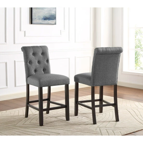 Budget π Copper Grove Solitude Tufted Armless Counter Height Dining Chairs (Set Of 2) Blue 𧨠- Image 2