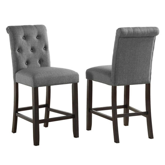 Budget π Copper Grove Solitude Tufted Armless Counter Height Dining Chairs (Set Of 2) Blue 𧨠- Image 4