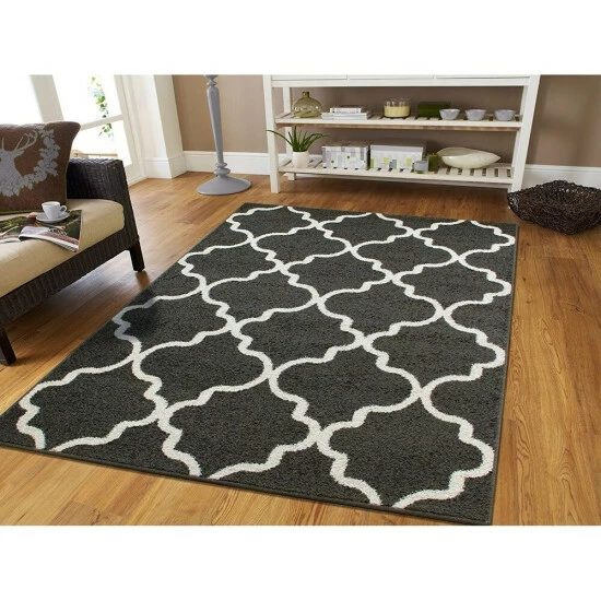 New π Copper Grove Rovaniemi Multicolor Moroccan Trellis Area Rug Blue π - Image 5