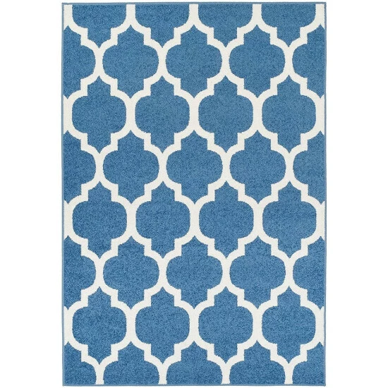 New π Copper Grove Rovaniemi Multicolor Moroccan Trellis Area Rug Blue π - Image 8