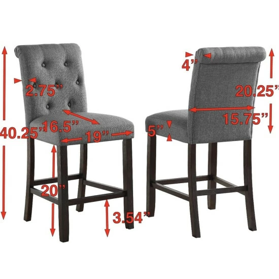 Budget π Copper Grove Solitude Tufted Armless Counter Height Dining Chairs (Set Of 2) Blue 𧨠- Image 6
