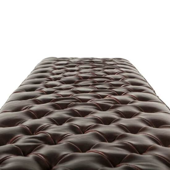 Best deal ❤️ Copper Grove Pravets 58-inch Leather Bench With Diamond Stitch Detailing ✨ - Image 4