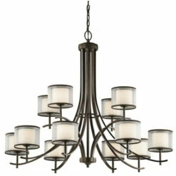 Cheap ⌛ Copper Grove Nebraska 12-light Mission-style Bronze Chandelier 💯