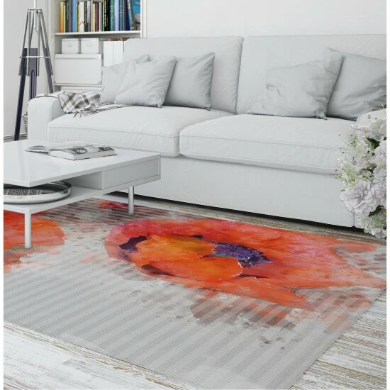 Best Sale π― Copper Grove Bijelo Floral Grey, Blood Orange, And Plum Area Rug N/a π - Image 4