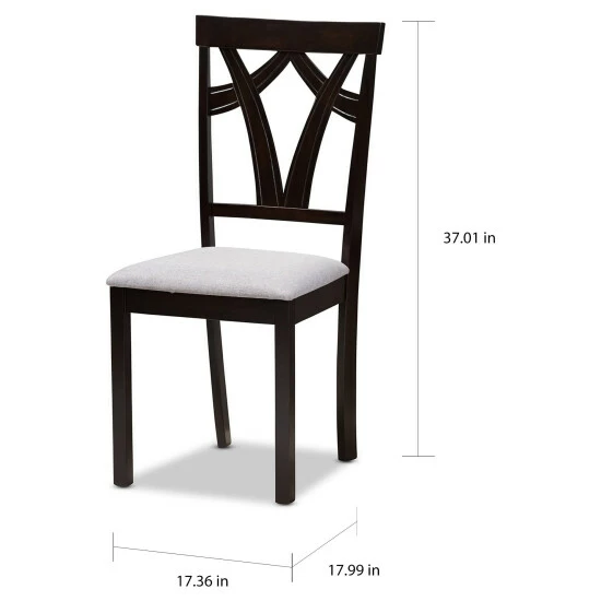 Flash Sale β Copper Grove Cyril Contemporary Fabric Finished 5-Piece Dining Set Brown β - Image 8