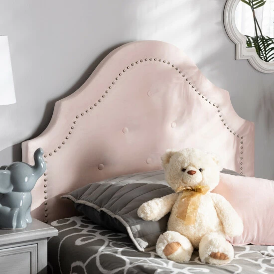 Cheap π Copper Grove Debaltseve Velvet Fabric Headboard Pink π