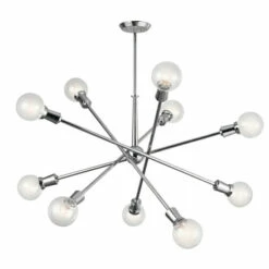 Cheap 👍 Copper Grove Choisy 10-light Chrome Sputnik Chandelier 💯