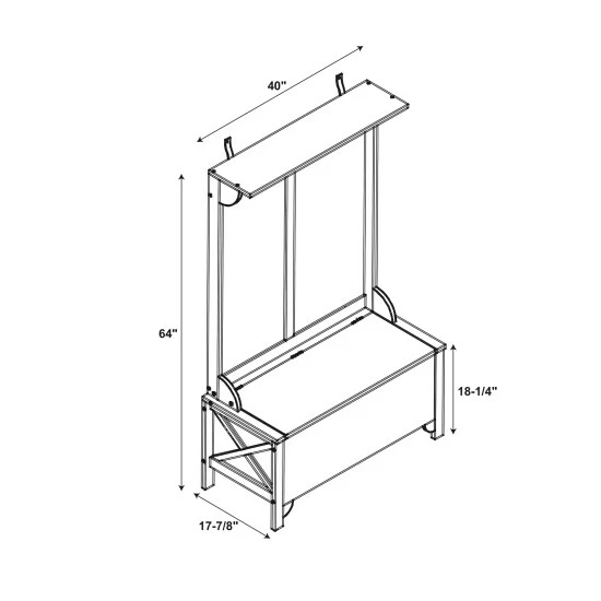 Best reviews of π Copper Grove Heather Ebony Rub Thru Hall Tree With Storage Bench π - Image 5