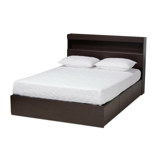 Best Sale βοΈ Copper Grove Sanare Queen Dark Brown Wood Storage Bed β¨ - Image 2