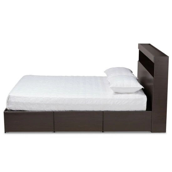 Best Sale βοΈ Copper Grove Sanare Queen Dark Brown Wood Storage Bed β¨ - Image 4