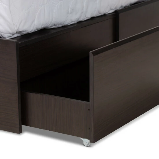 Best Sale βοΈ Copper Grove Sanare Queen Dark Brown Wood Storage Bed β¨ - Image 8