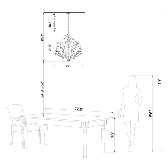 Budget β¨ Copper Grove Antique Bronze 6-light Crystal And Iron Chandelier β¨ - Image 2