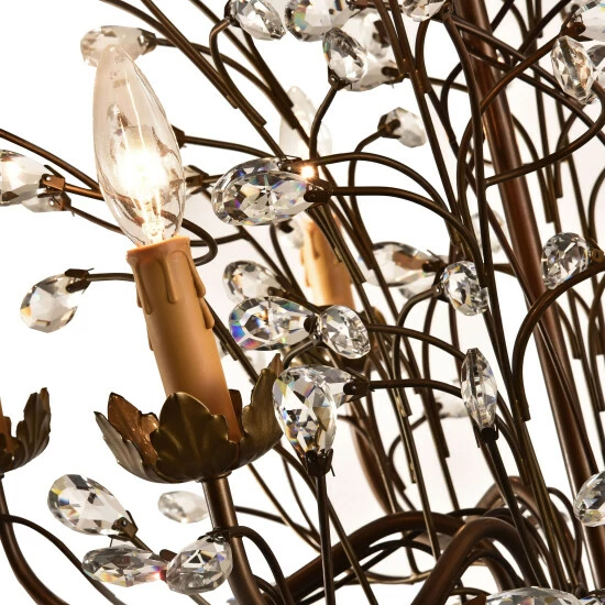 Budget β¨ Copper Grove Antique Bronze 6-light Crystal And Iron Chandelier β¨ - Image 6