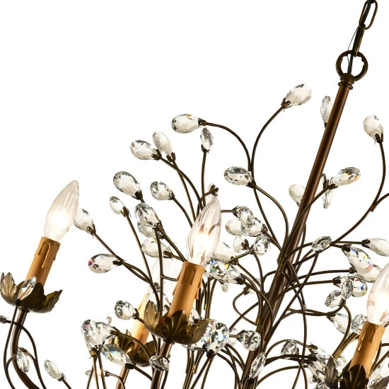 Budget β¨ Copper Grove Antique Bronze 6-light Crystal And Iron Chandelier β¨ - Image 8