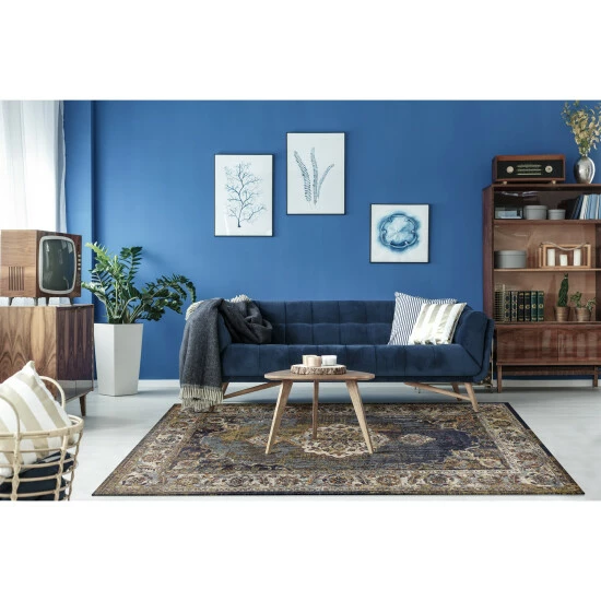 Best reviews of βοΈ Copper Grove Worgl Distressed Bohemian Area Rug Navy π - Image 2