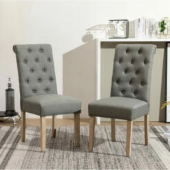 Budget 👏 Copper Grove Schwalbach Upholstered Parsons Dining Chair (Set Of 2) Grey 🎁