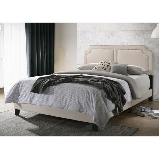 Best deal β€οΈ Copper Grove Malo Upholstered Panel Bed Beige π― - Image 4