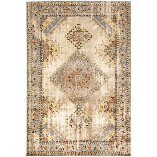 Wholesale π― Copper Grove Rozaje Grey/Beige Faded Medallion Area Rug β¨ - Image 2