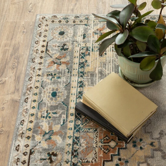 Wholesale π― Copper Grove Rozaje Grey/Beige Faded Medallion Area Rug β¨ - Image 6