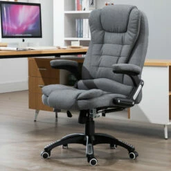 Budget ✨ Copper Grove Lecheria Dark Grey Adjustable Massaging Office Chair ⌛