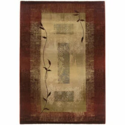 Best Sale 😀 Copper Grove Aspromonte Red/ Beige Area Rug Green/cream 💯
