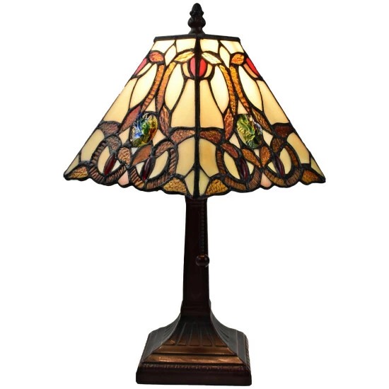 Outlet β€οΈ Copper Grove Hais 16-inch Tiffany-style Mini Floral Mission-style Accent Lamp π