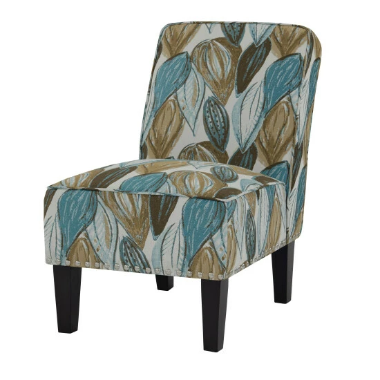 Flash Sale π Copper Grove Couvin Blue Leaf Armless Accent Chairs (Set Of 2) β€οΈ - Image 5