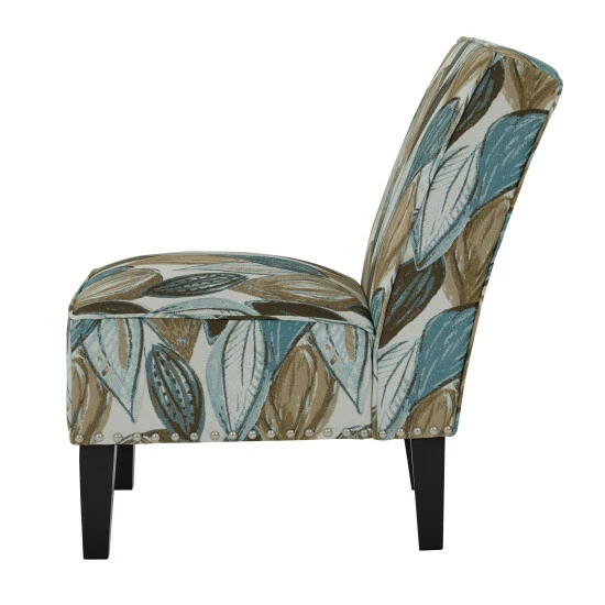 Flash Sale π Copper Grove Couvin Blue Leaf Armless Accent Chairs (Set Of 2) β€οΈ - Image 7