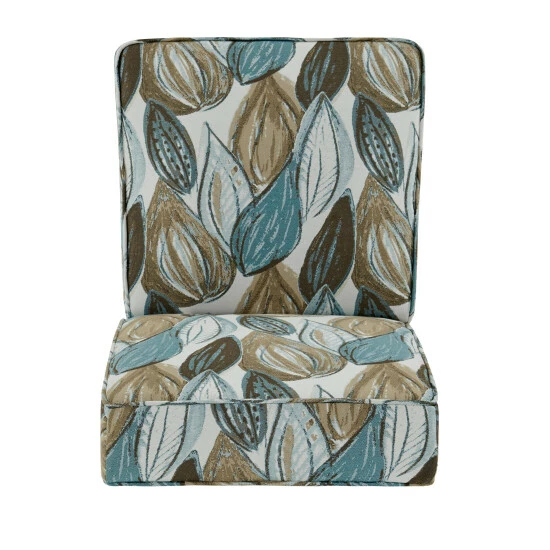 Flash Sale π Copper Grove Couvin Blue Leaf Armless Accent Chairs (Set Of 2) β€οΈ - Image 8