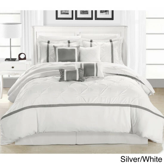 Wholesale π₯ Copper Grove Portapique Pleated Contemporary 8-piece Comforter Set White β€οΈ - Image 2