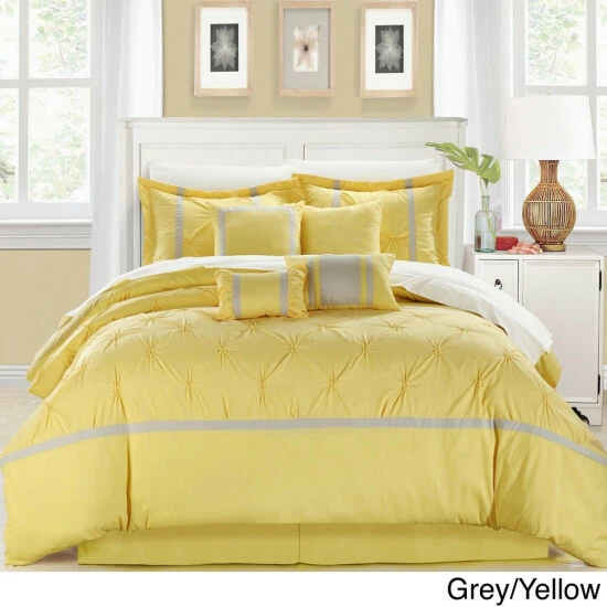 Wholesale π₯ Copper Grove Portapique Pleated Contemporary 8-piece Comforter Set White β€οΈ - Image 4
